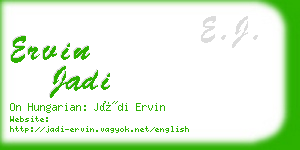 ervin jadi business card